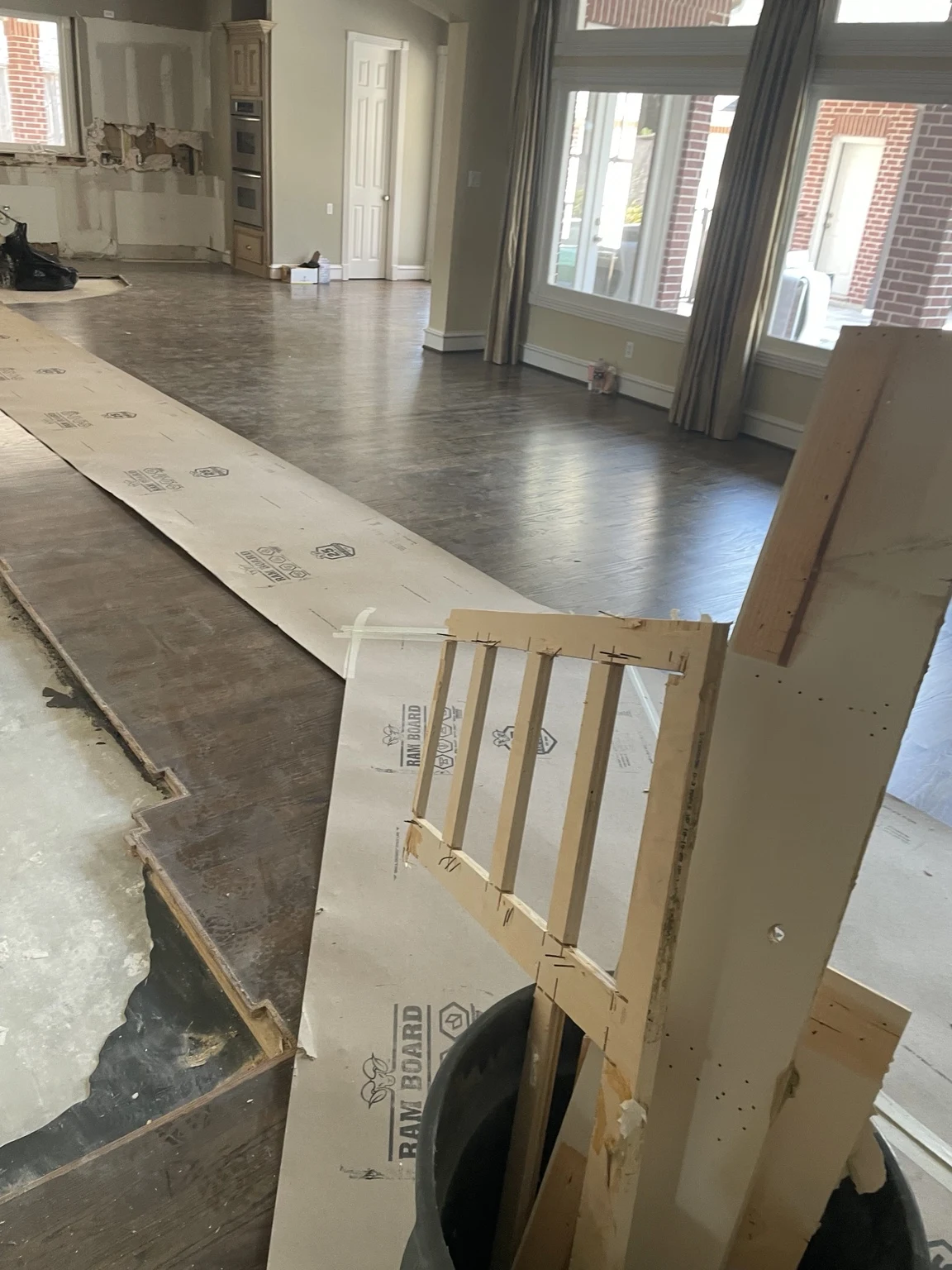 Interior work area during renovation